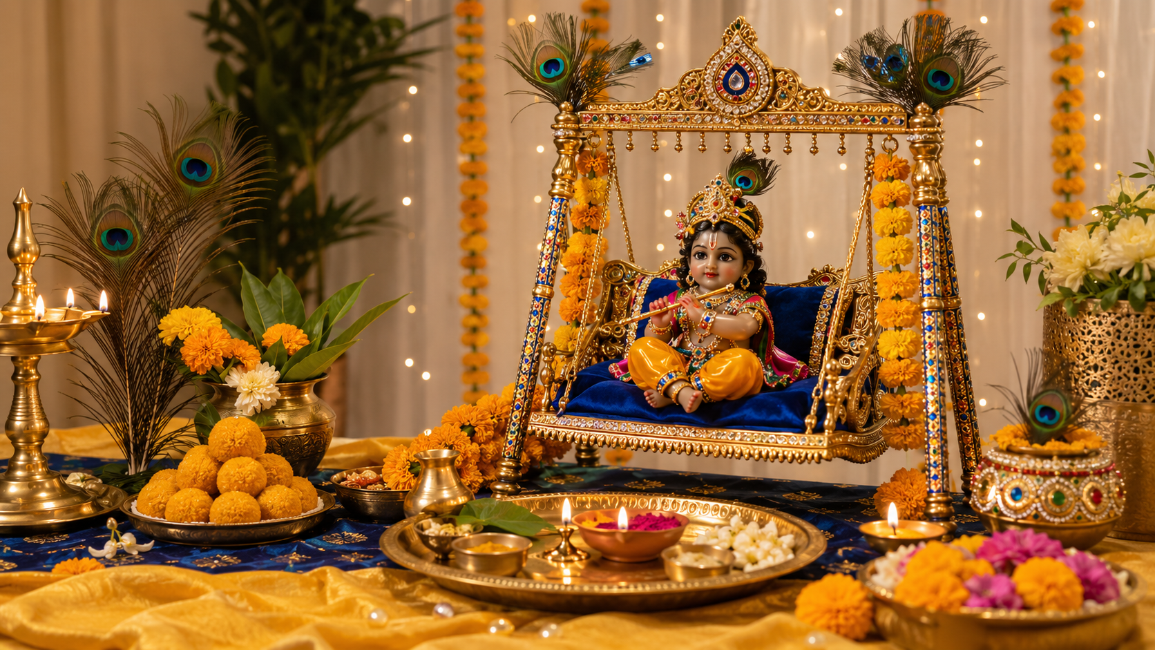 Celebrating Janmashtami 2026: Bal Gopal Dresses, Jhula Setup & Prasad Essentials at JFK Grocery