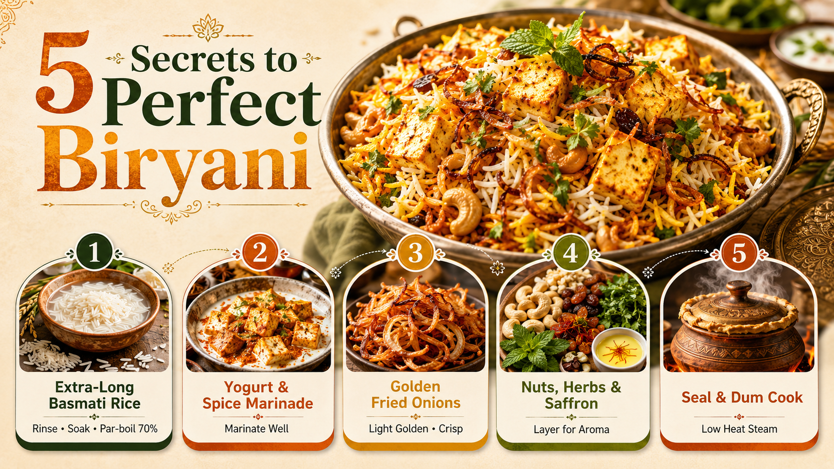 5 Secrets to Cooking Restaurant-Quality Biryani at Home