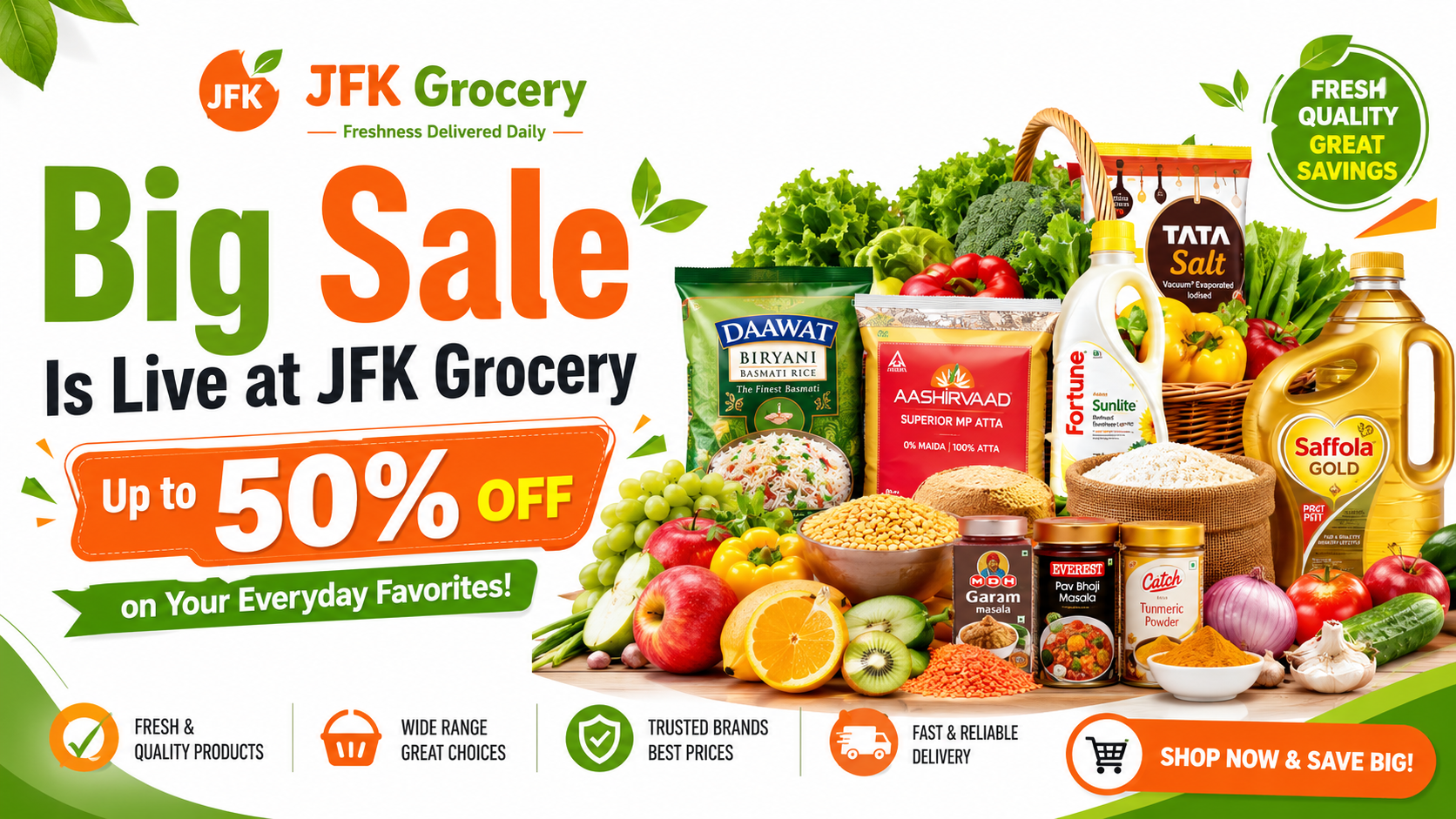 Big Sale Is Live at JFK Grocery — Up to 50% Off on Your Everyday Favorites!
