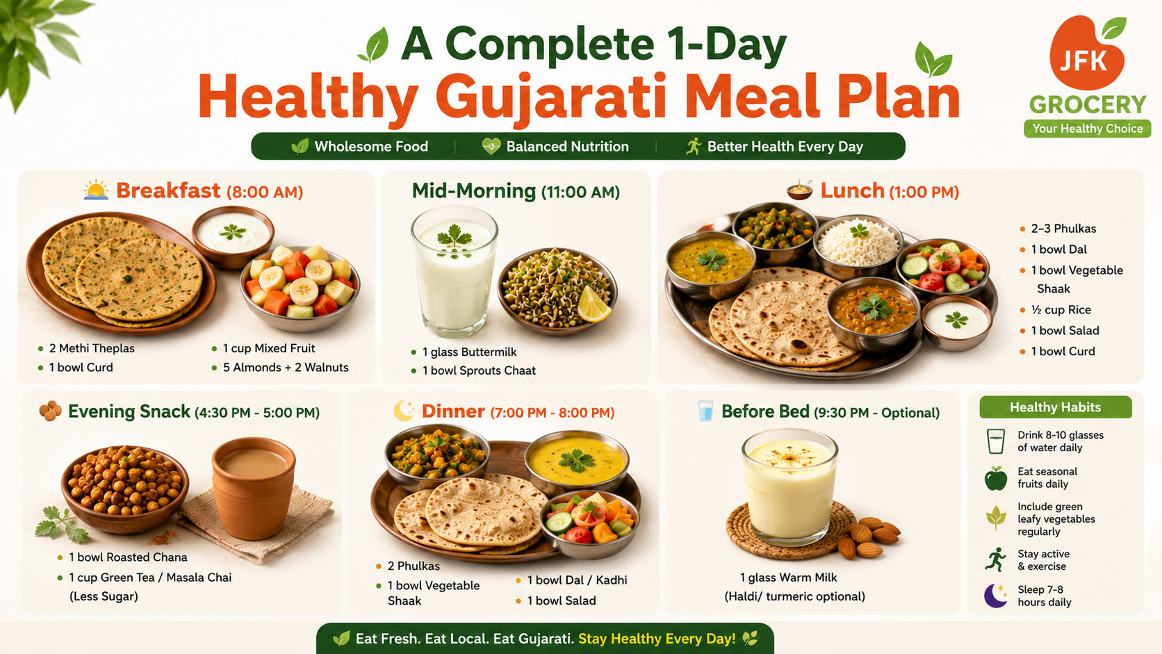 Best Healthy Gujarati Foods to Eat Every Day | Complete Diet Guide