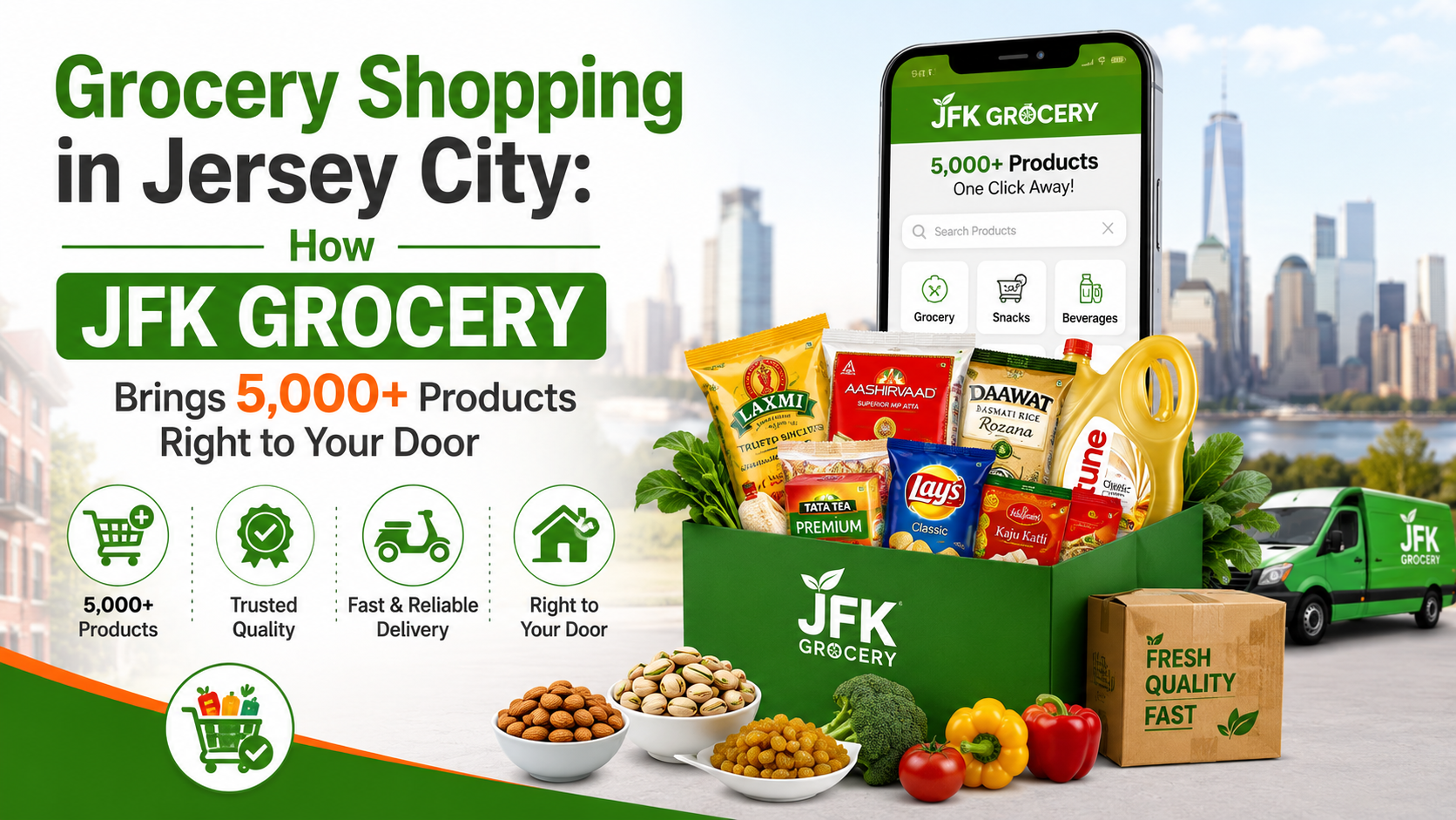 Grocery Shopping in Jersey City: How JFK Grocery Brings 5,000+ Products Right to Your Door